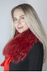 Light red Finnraccoon fur collar-neck warmer